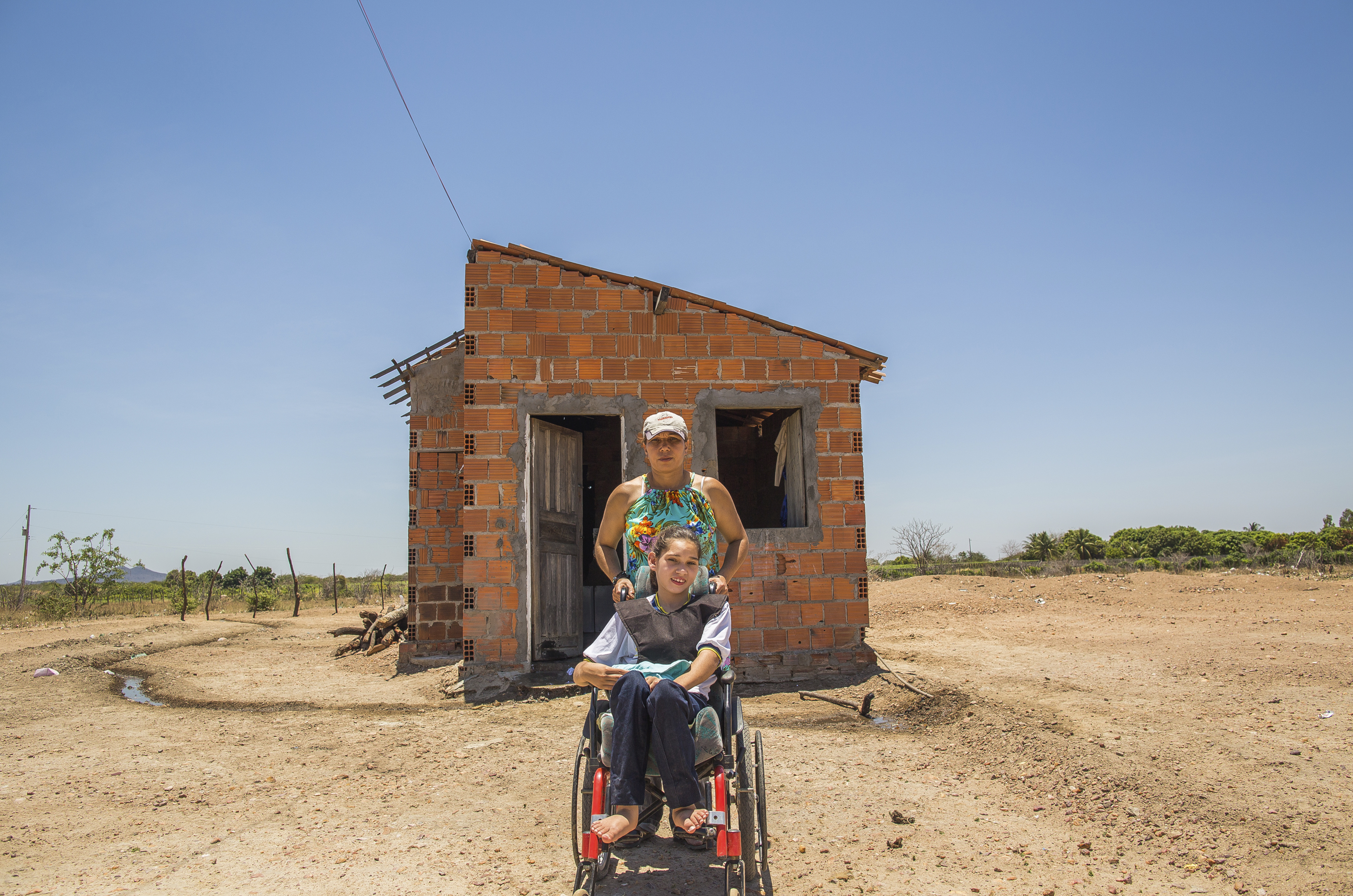 Ana Raquel going to school in 2015, after a successful initiative related to Municipal Seal of Approval in Lagoa Grande, state of Pernambuco, to keep children with disabilities in school.