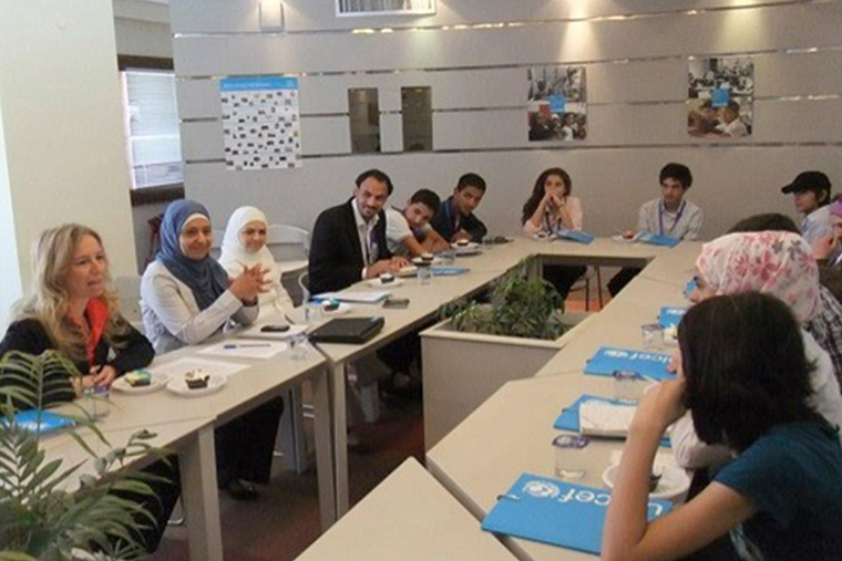 CMC of Amman members meeting with the UNICEF team